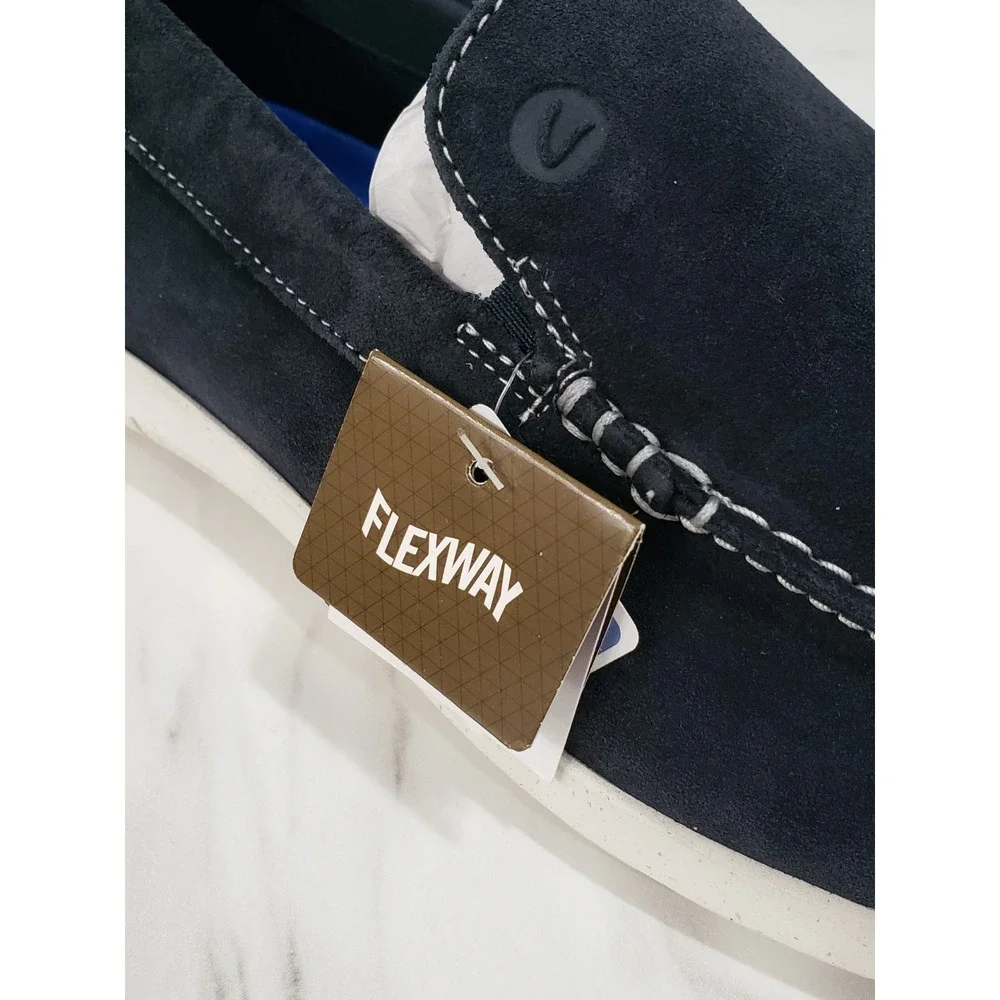 NEW NO BOX - Size 11.5 WIDE CLARKS Men's Flexway Step Light Navy Suede 26176955‎